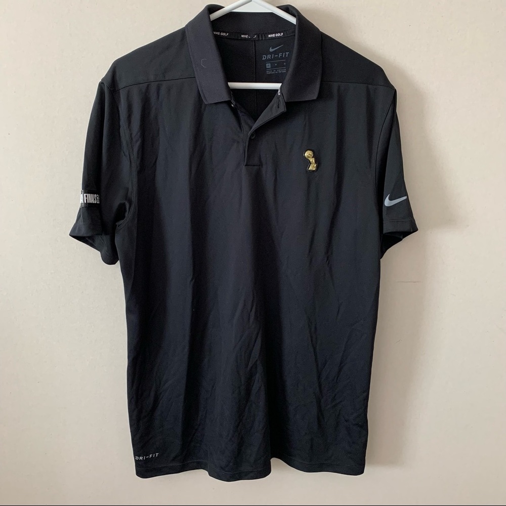 Nike Golf Black Dri-Fit Short Sleeve Polo Shirt NBA Finals 2019